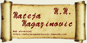 Mateja Magazinović vizit kartica